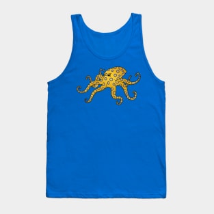 Blue-ringed octopus cartoon illustration Tank Top